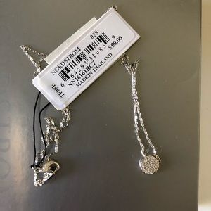 Nadri silver, crystal necklace